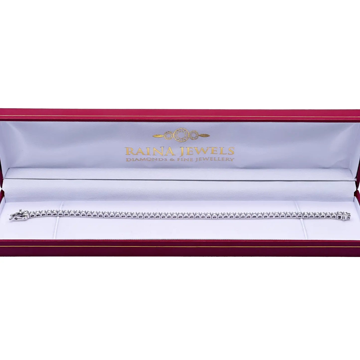 14ct White Gold Natural Diamond Tennis Bracelet 4 claw 2.00ct 7''inches Diamond Bracelets