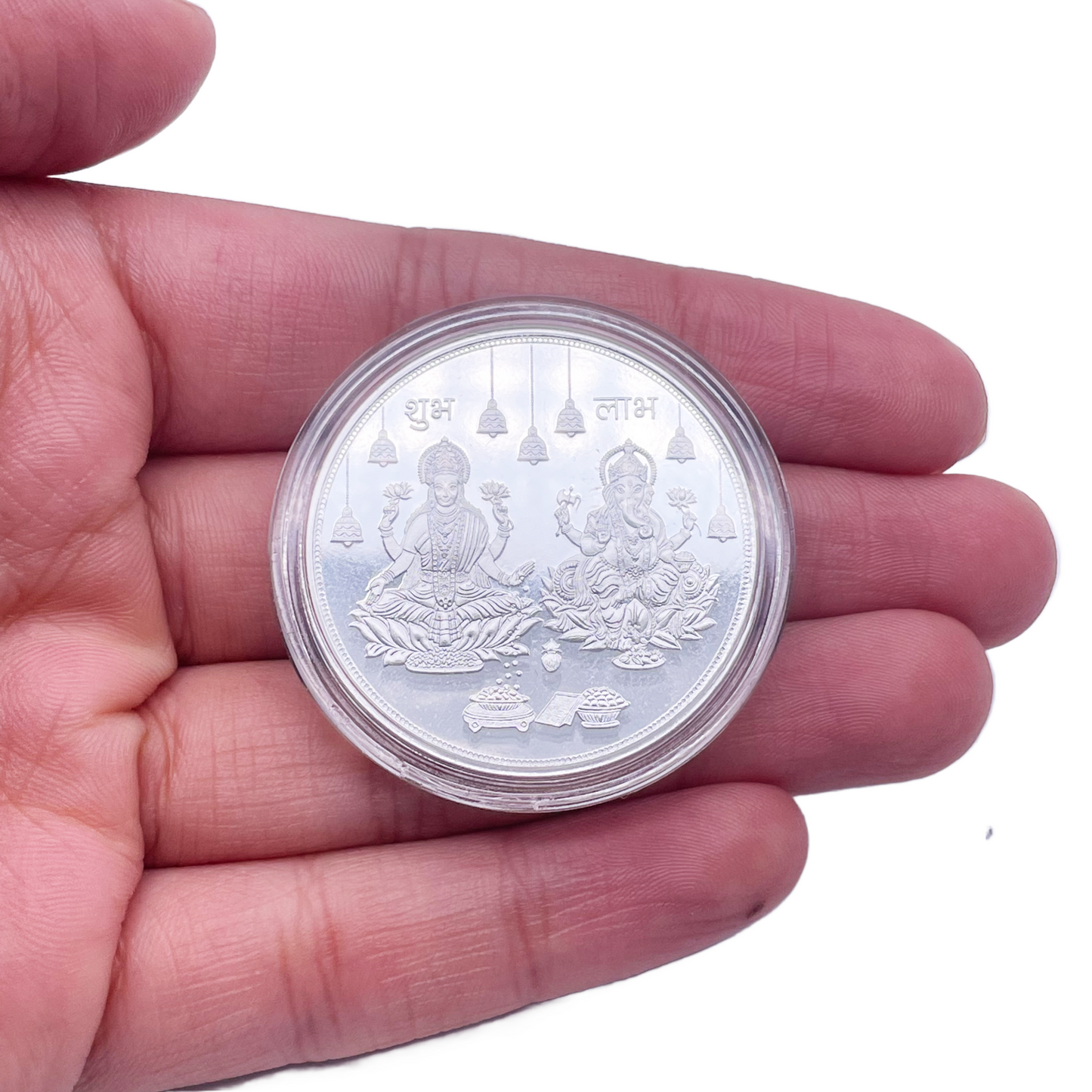 Silver Coin Laxmi Ganesh Silver Diwali / Dhanteras / Gift Fine 999.9