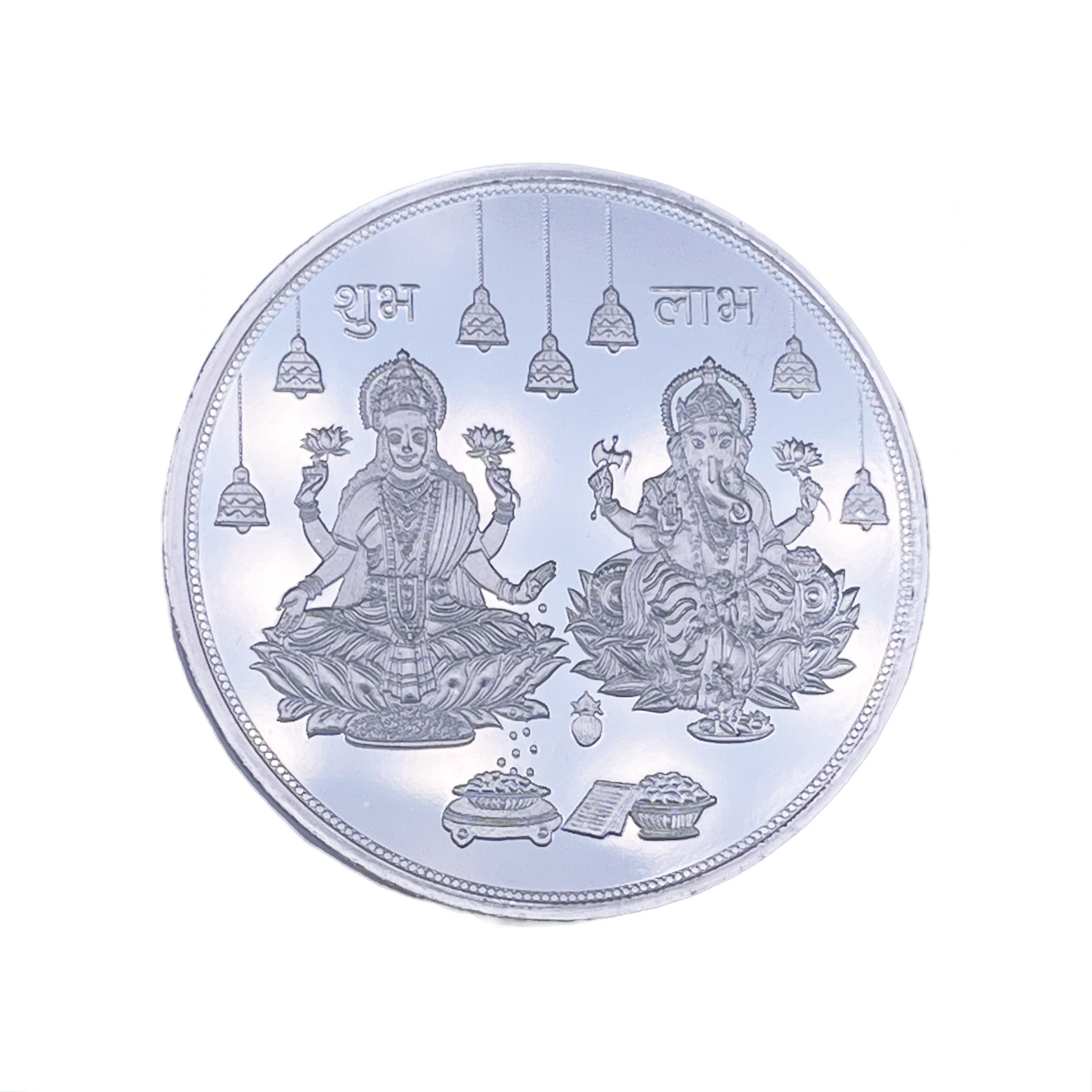 Silver Coin Laxmi Ganesh Silver Diwali / Dhanteras / Gift Fine 999.9