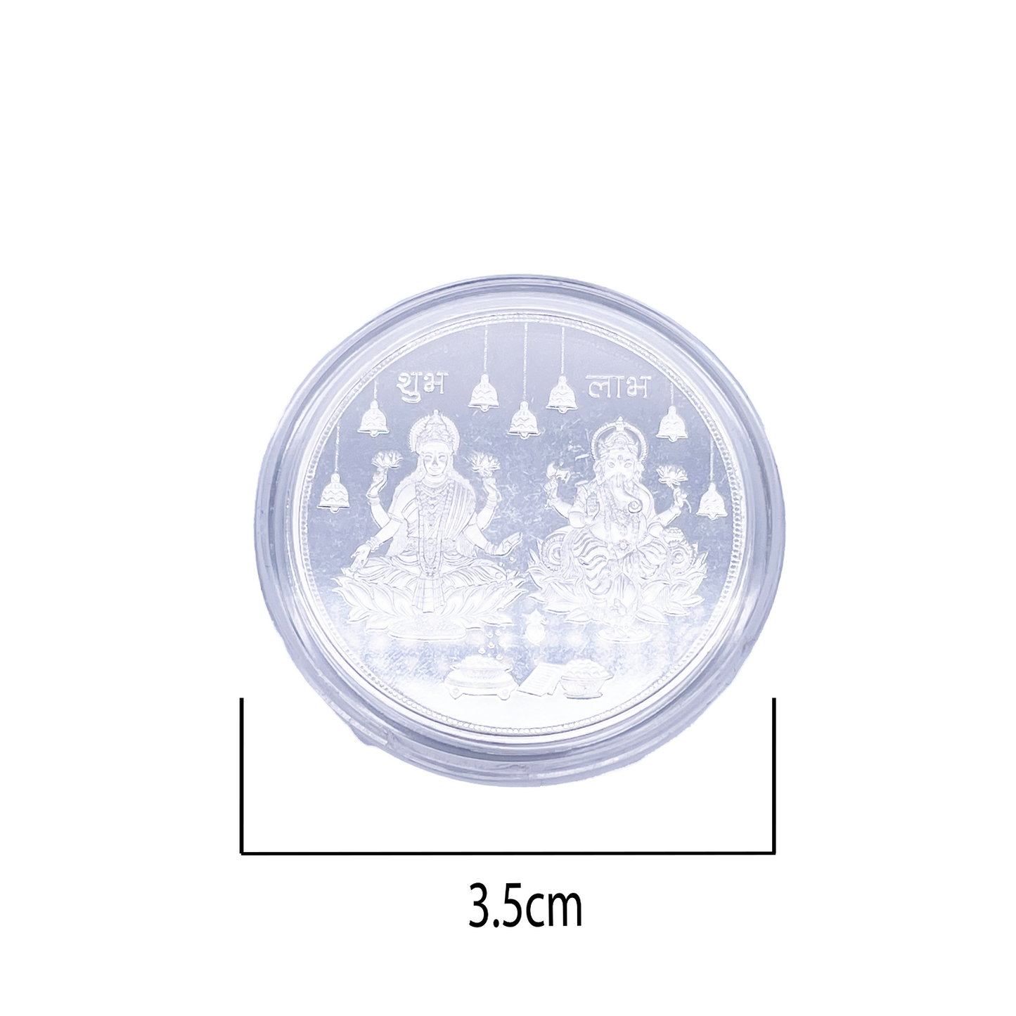 Silver Coin Laxmi Ganesh Silver Diwali / Dhanteras / Gift Fine 999.9