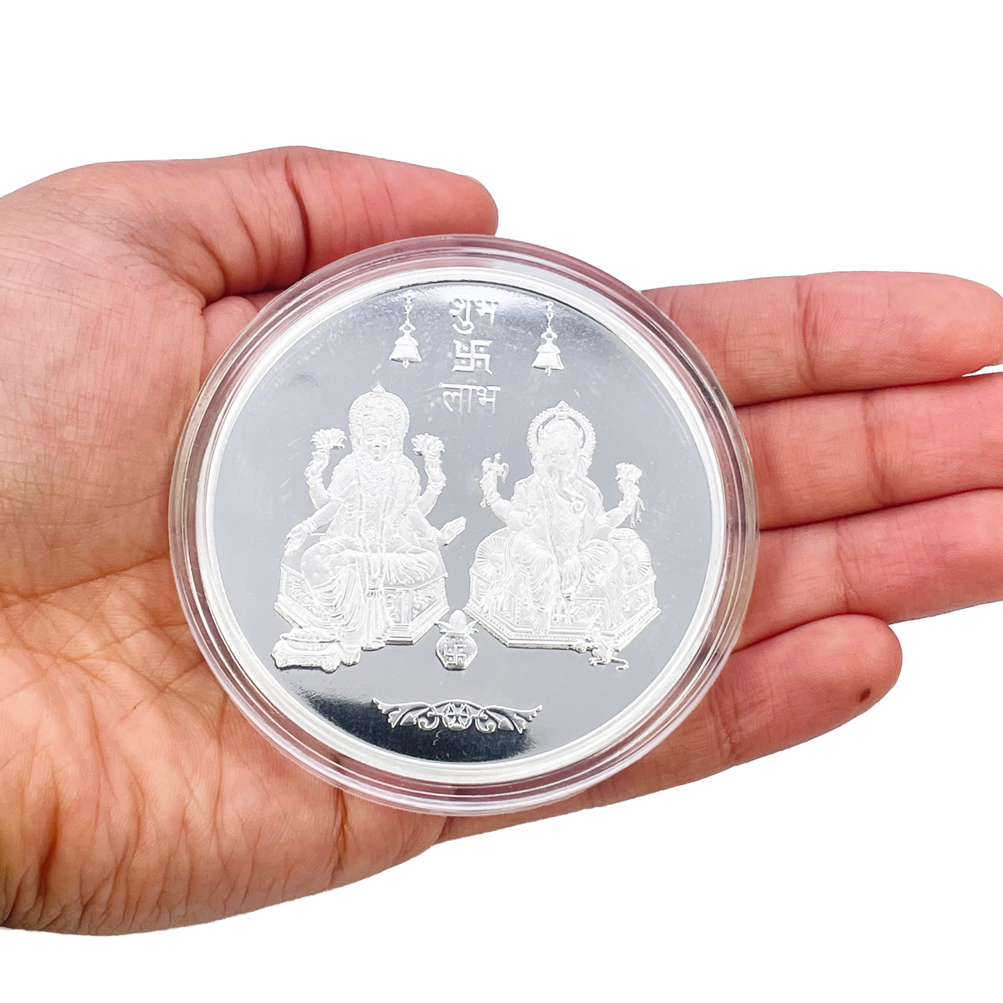 Silver Coin Laxmi Ganesh Silver Diwali / Dhanteras / Gift Fine 999.9
