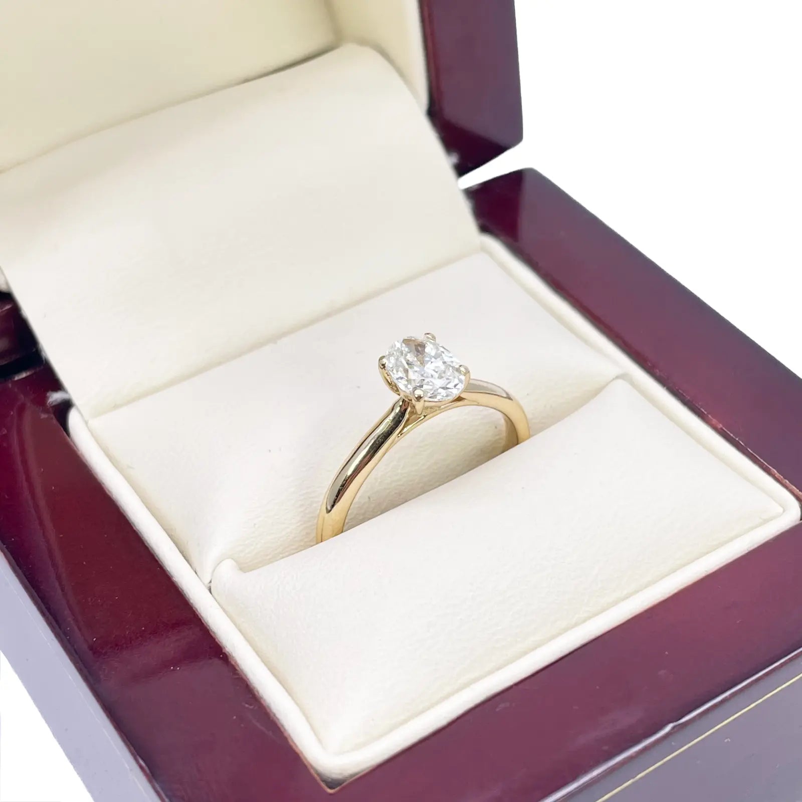 14ct Yellow Gold Natural Oval Diamond Solitaire Engagement Ring 0.70ct GIA Certified  Diamond Ring