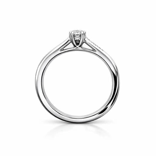 18ct White Gold Brilliant Cut Diamond Engagement Ring Twin Claws 0.29 carats  Diamond Ring
