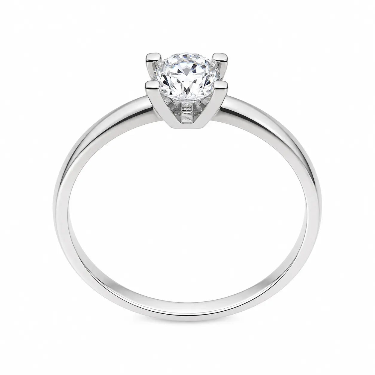 18ct White Gold Diamond Solitaire Engagement Ring, 0.24ct  Diamond Ring