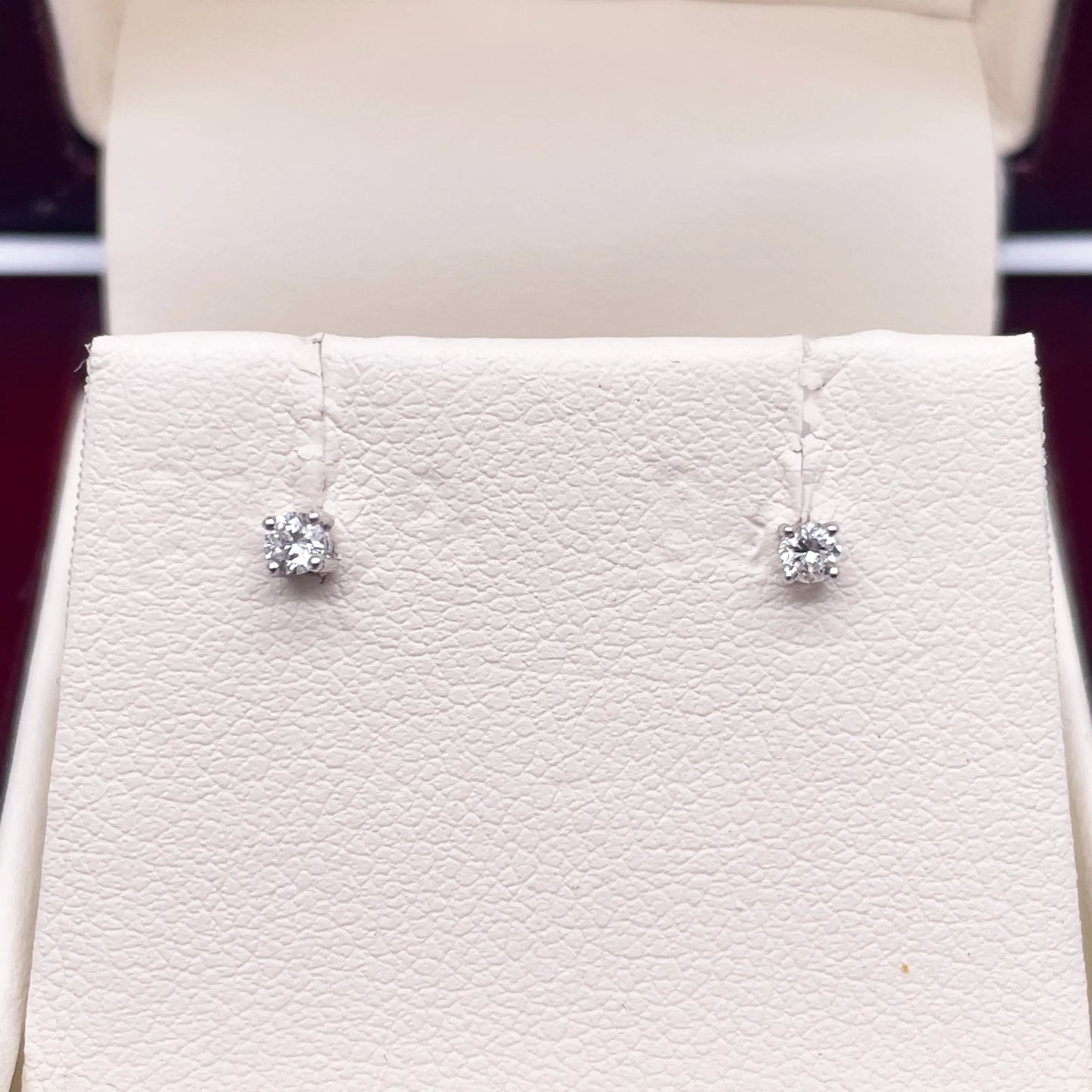 18ct White/Yellow Gold Diamond Children's Earrings 0.10ct Child friendly 
