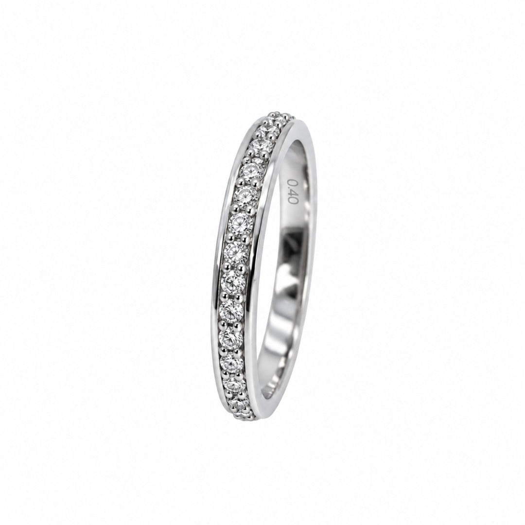 18ct White Gold Natural Diamond Full Eternity Ring Channel Set 0.40ct