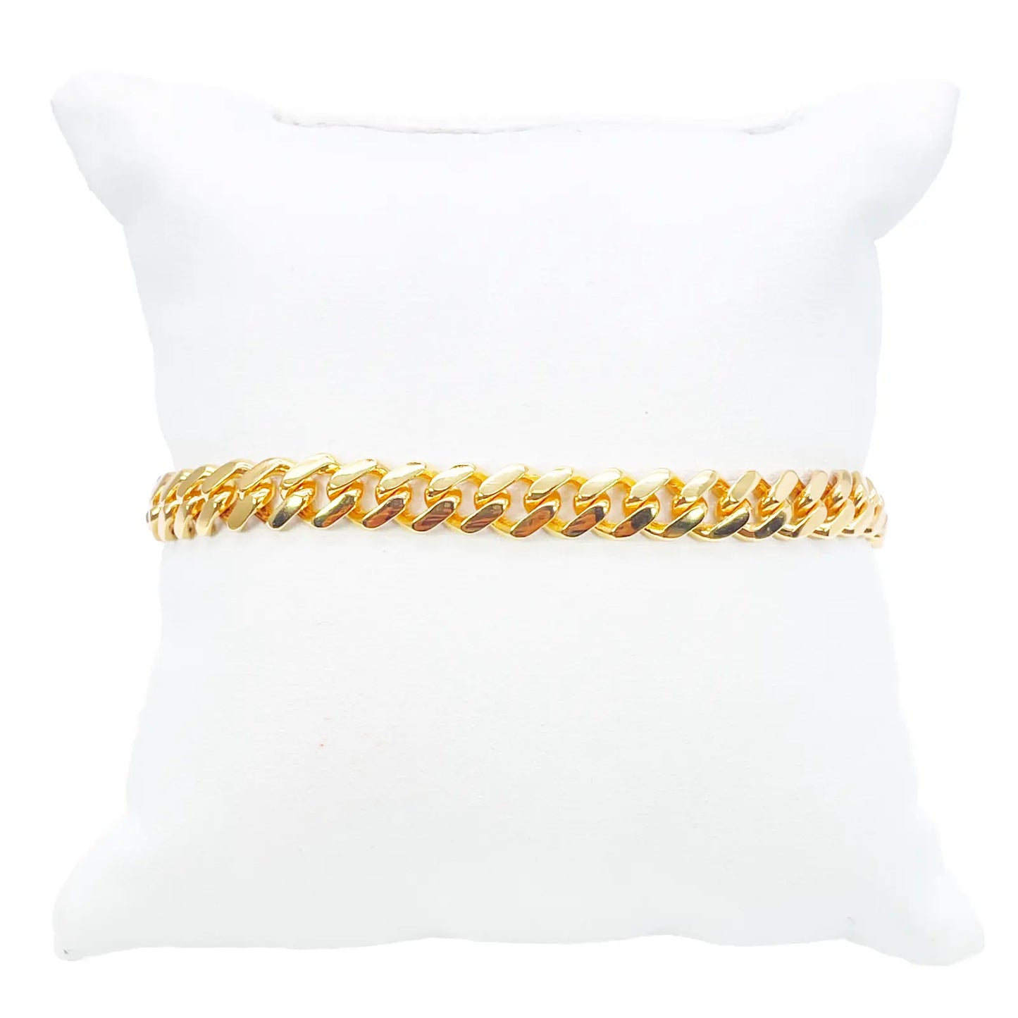 22ct Gold Cuban Bracelet Curb Link Lightweight 8.5 Inches 6.8mm Wide  Diamond Bracelets