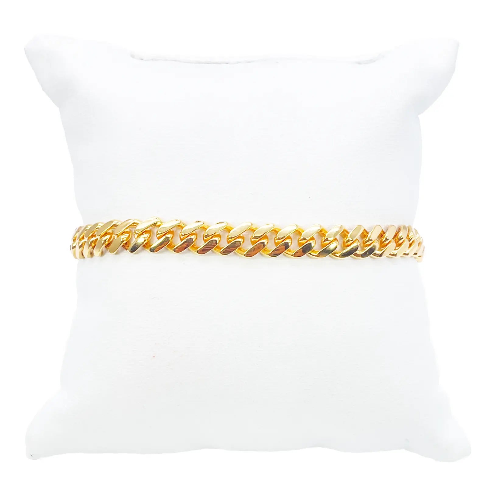 22ct Gold Cuban Bracelet Curb Link Lightweight 8.5 Inches 6.8mm Wide  Diamond Bracelets