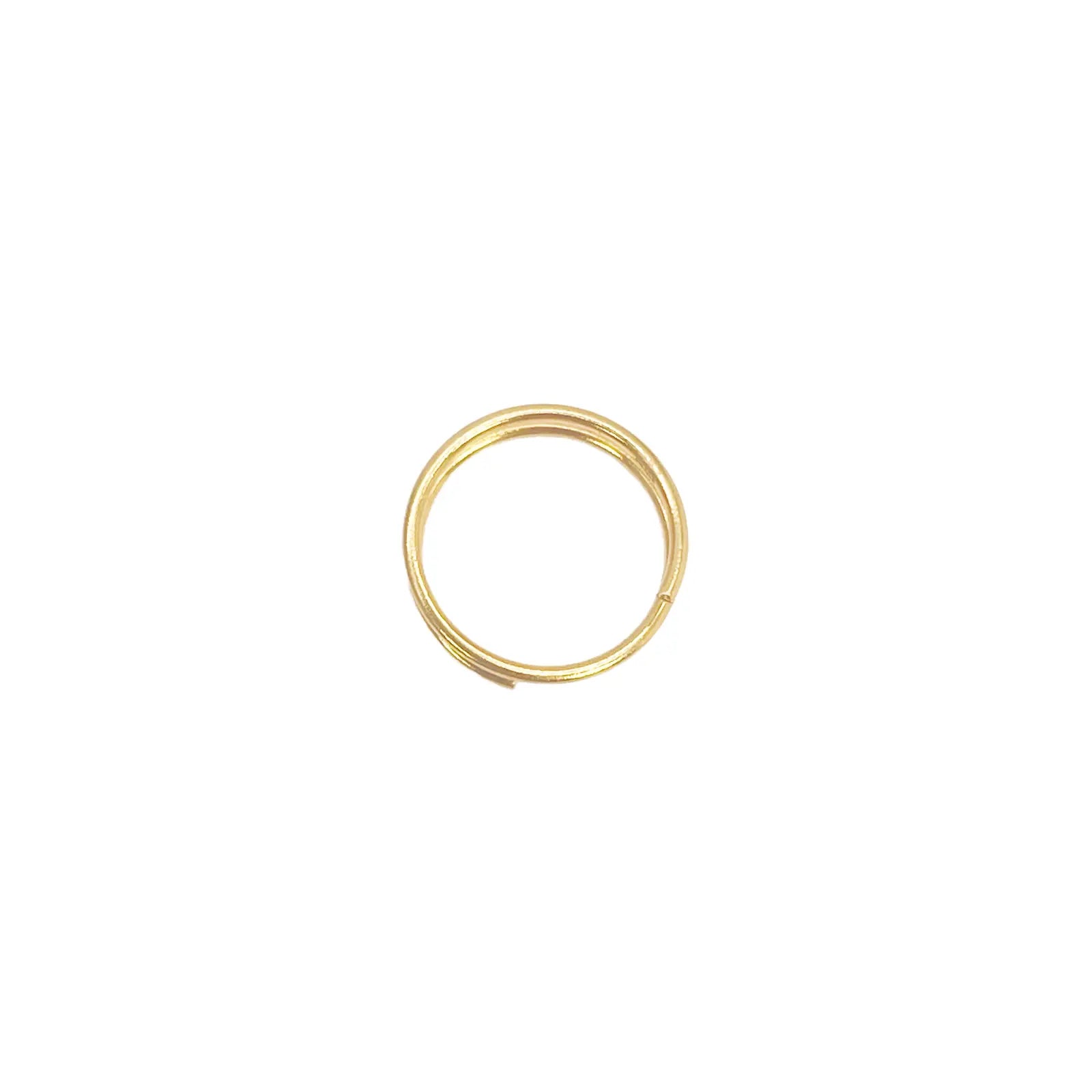 22ct Gold Double Hoop Spiral Threader High Polished Earring 