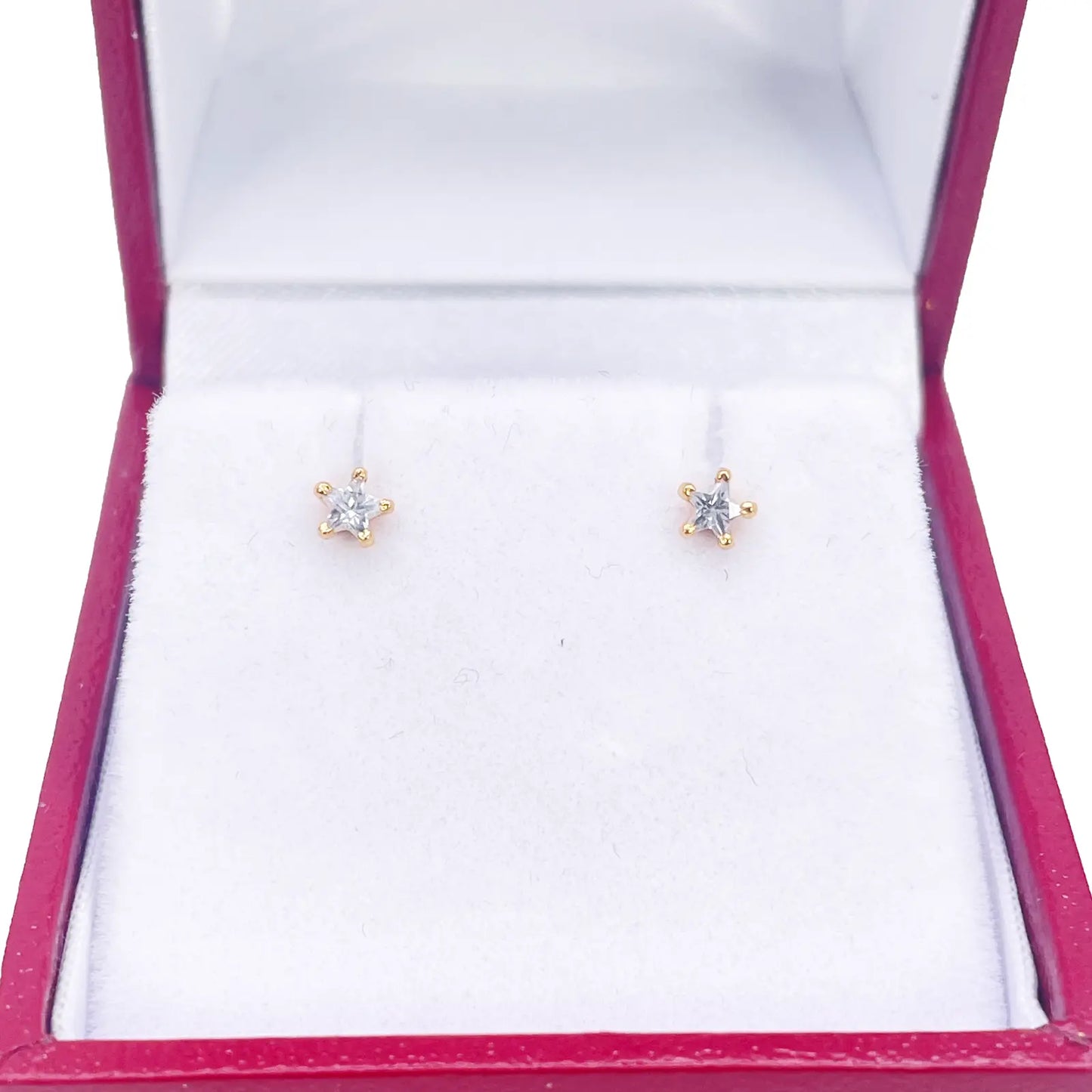 22ct Gold Star Childrens Tiny Stud Earrings 3.8mm 
