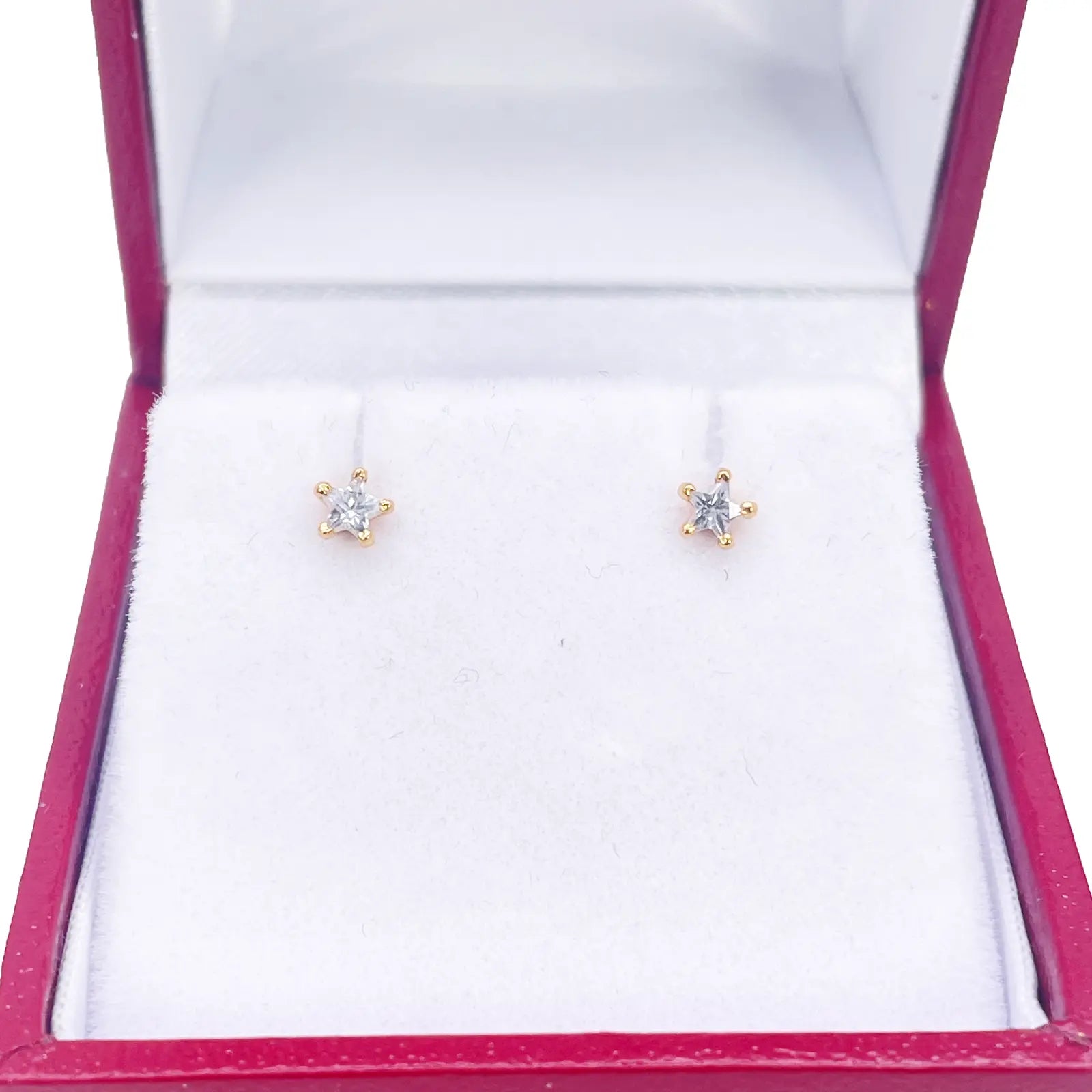 22ct Gold Star Childrens Tiny Stud Earrings 3.8mm 
