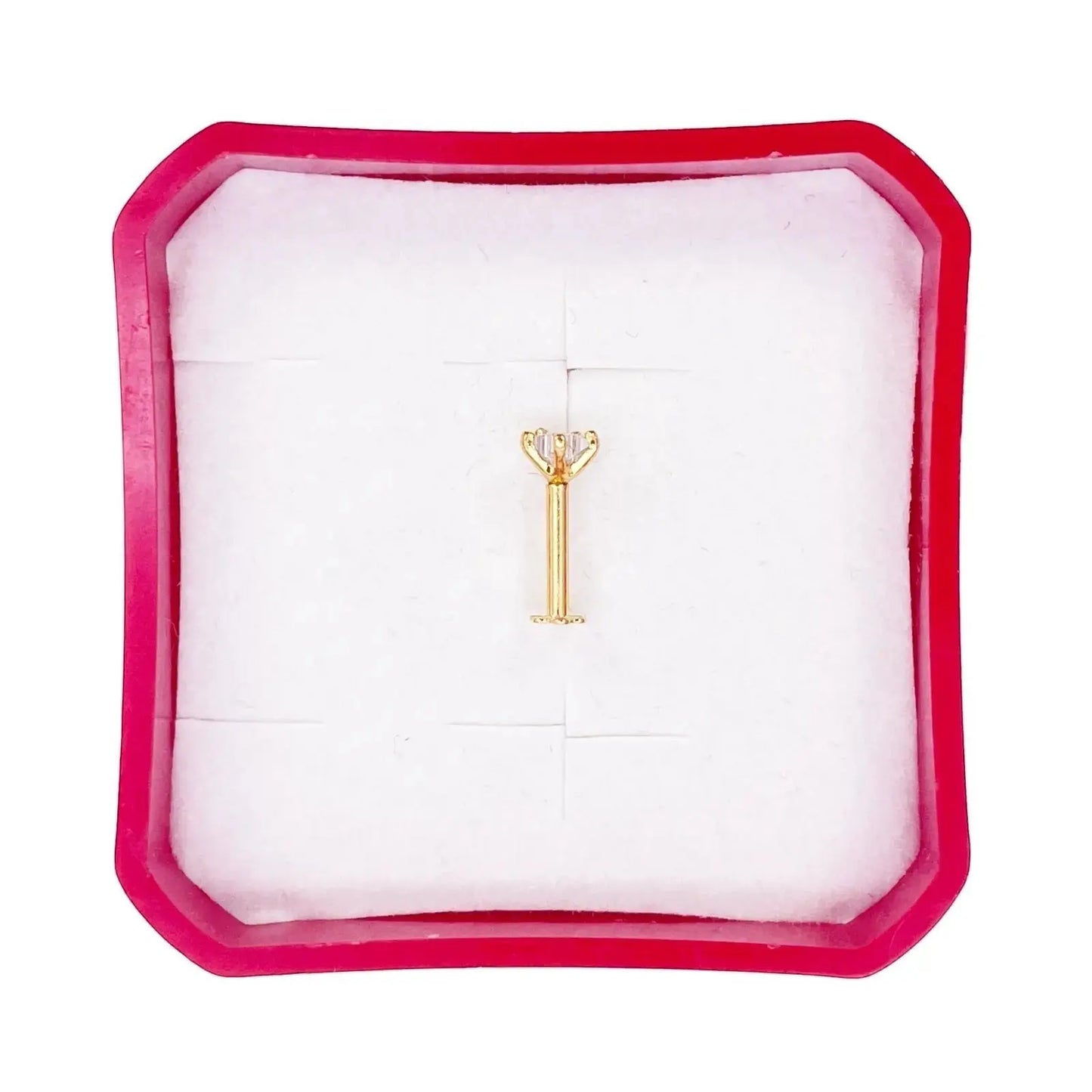 22ct Gold Star Tiny Nose Stud/Pin 3.8mm Width