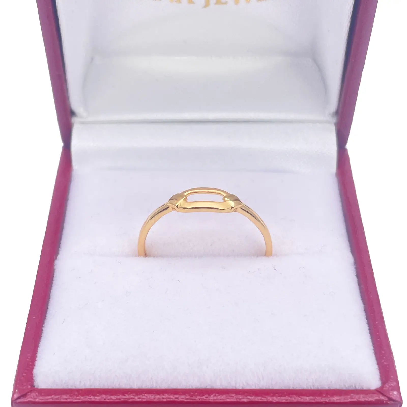 22ct Yellow Gold Beautiful Polished & Matt Minimalist Designed Ring 