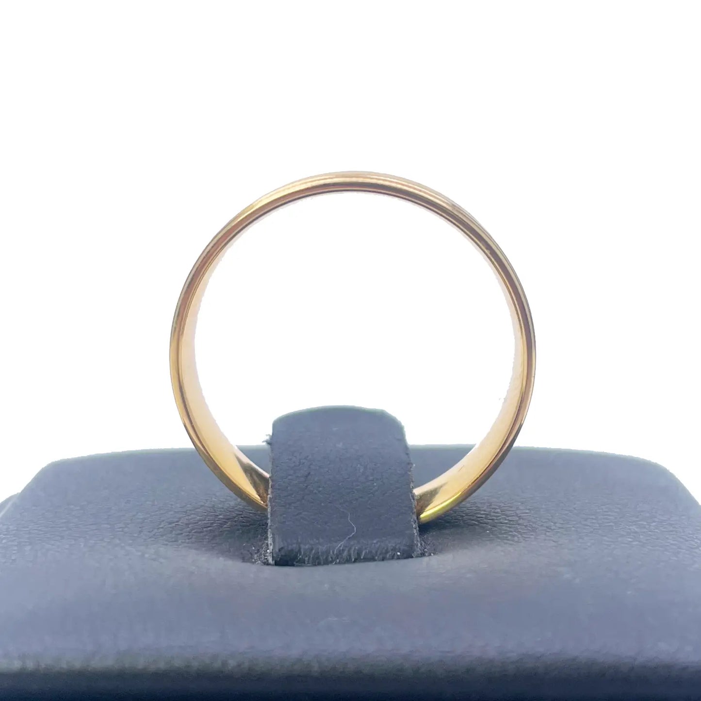 22ct Yellow Gold High Polished Edge & Matte Middle Men's Wedding Band 6mm 