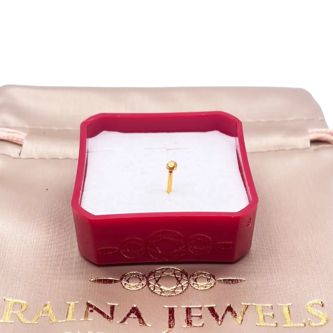 22ct Yellow Gold Plain Gold Diamond Cut design Nose Stud 2.3 MM  Diamond Bracelets