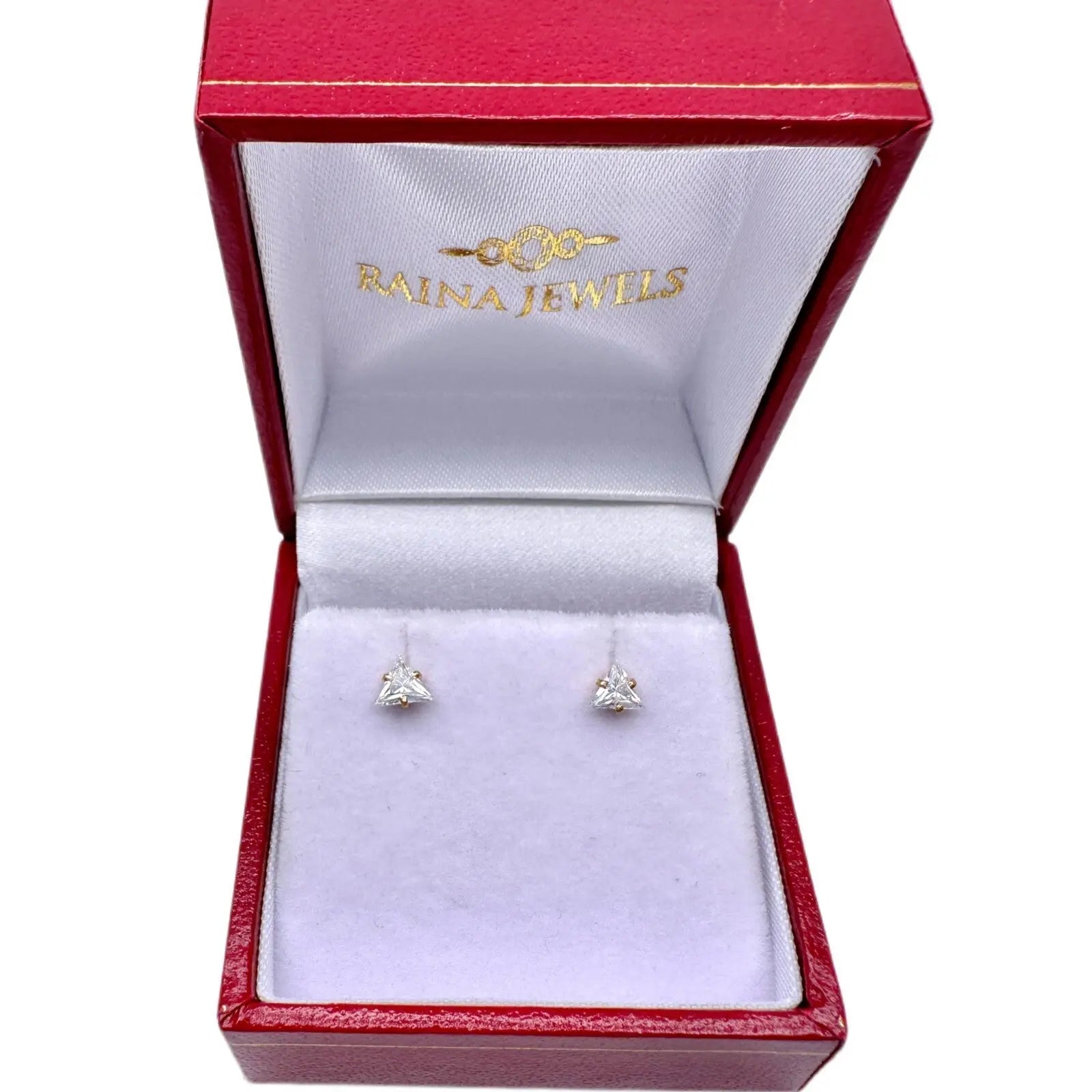 22ct Yellow Gold & Cubic Zirconia Children's Stud Earrings 3.5/3.0/4.0/4.5MM - Raina Jewels
