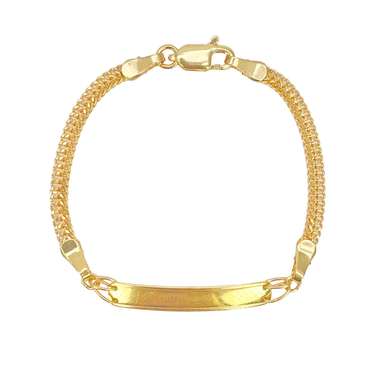 22 kt geelgouden platte schakel kinderarmband 5,4 inch