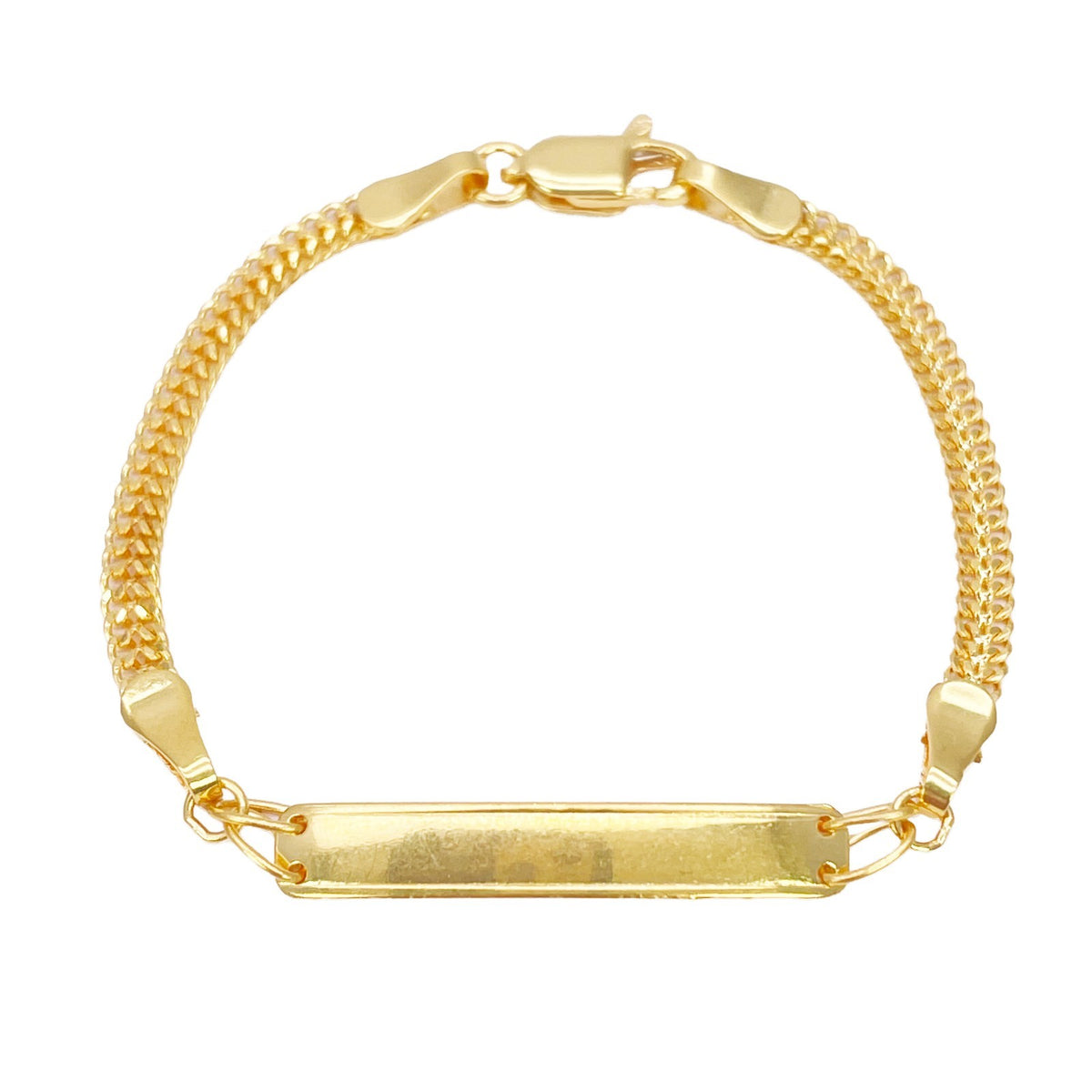 22 kt geelgouden platte schakel kinderarmband 5,4 inch