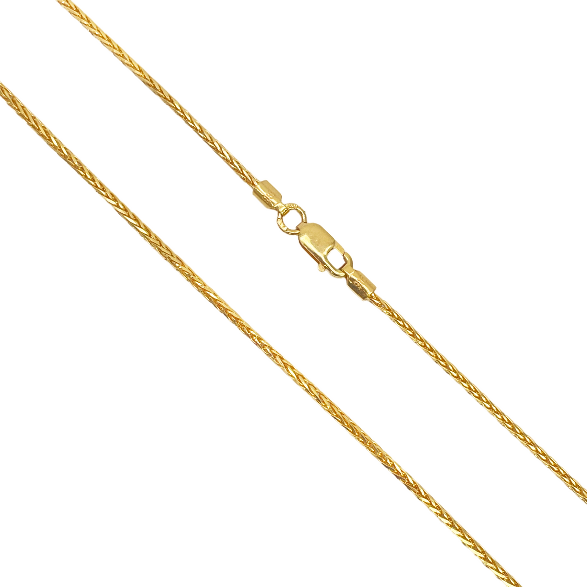 22kt geelgouden Spiga ketting 18 inch 1,4mm breedte