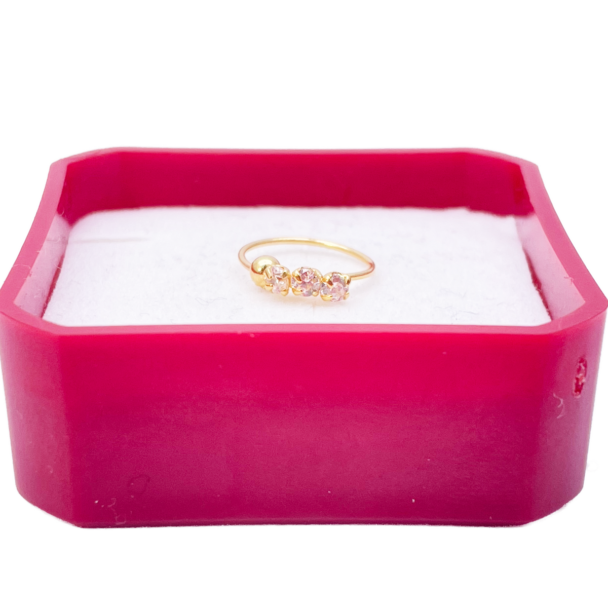 22kt geelgouden mooie kleine oorring/neusring met huggie, 8,4 mm diameter