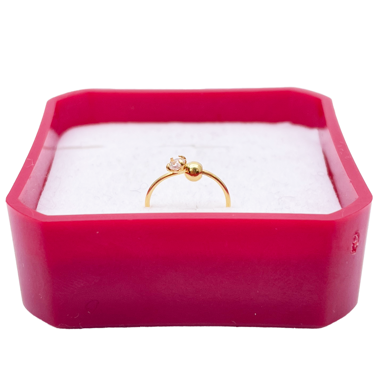 22kt geelgouden mooie kleine neusring, diameter 8,8 mm