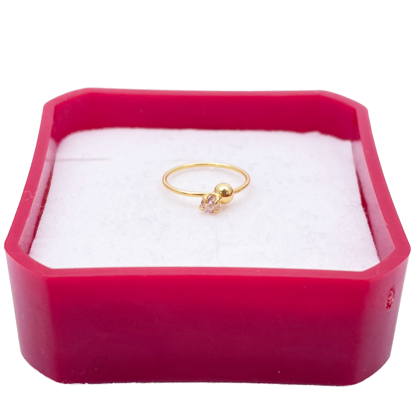 22kt geelgouden mooie kleine neusring, diameter 8,8 mm
