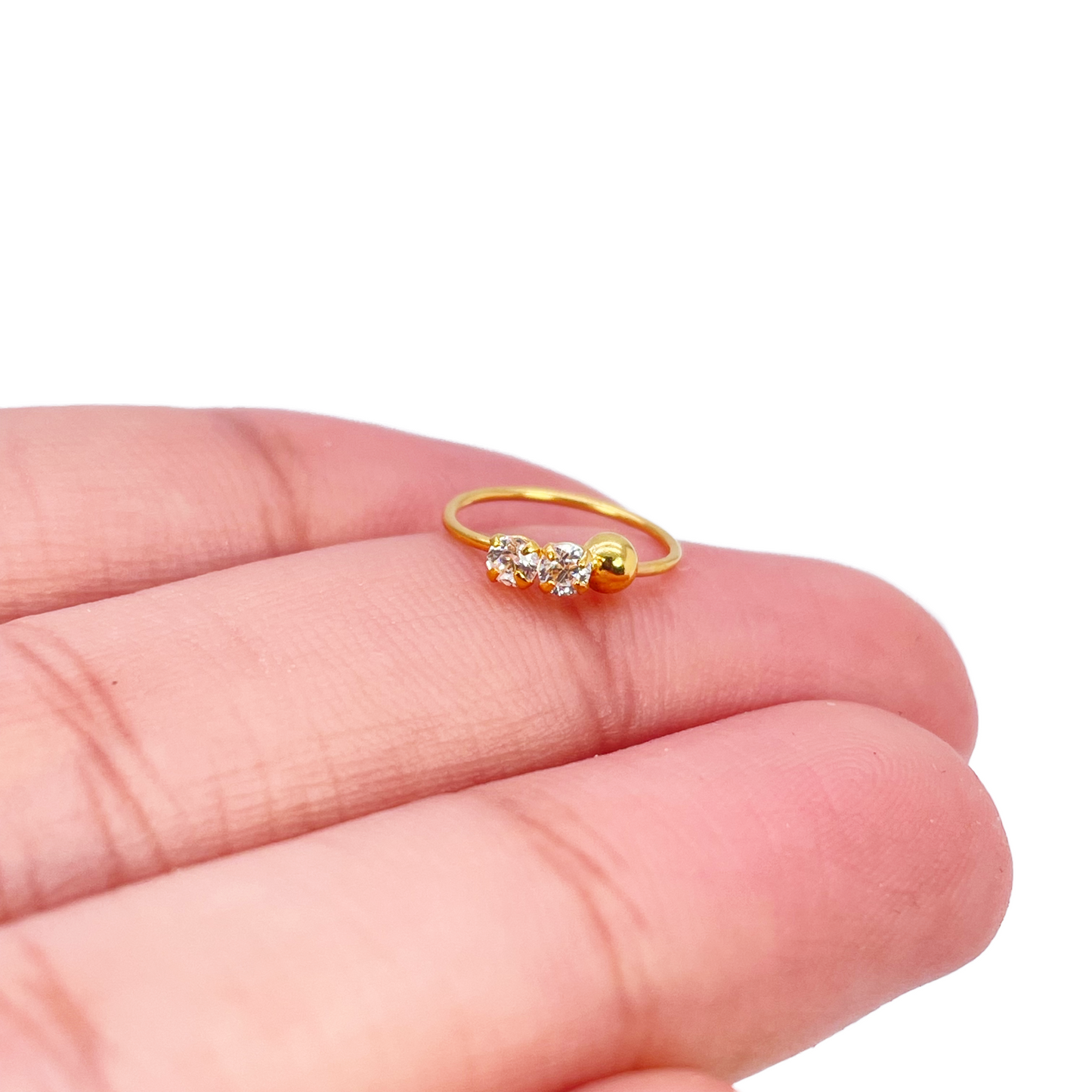 22kt geelgouden mooie kleine hoepel huggie neus hoepel huggie ring 9mm