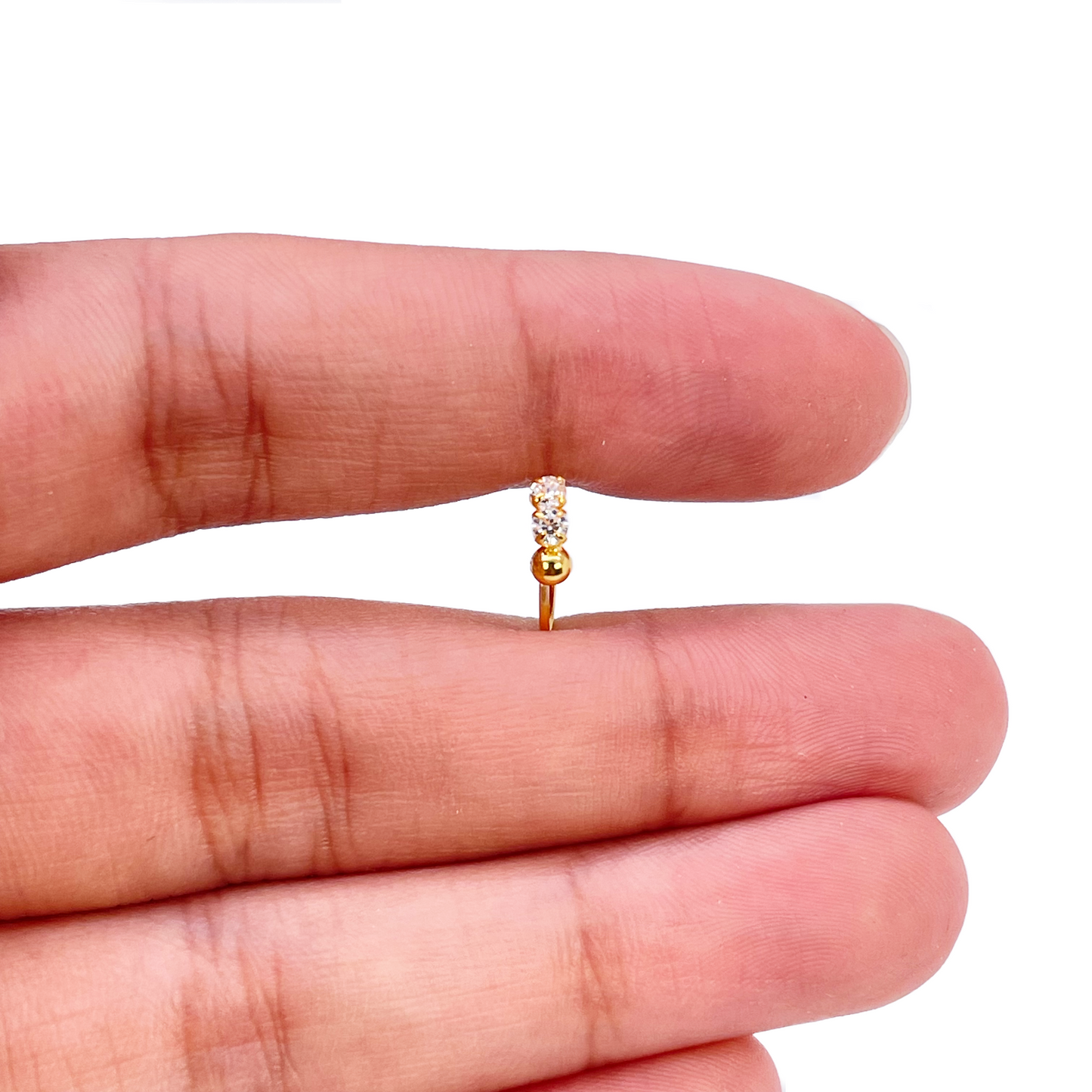 22kt geelgouden mooie kleine hoepel huggie neus hoepel huggie ring 9mm