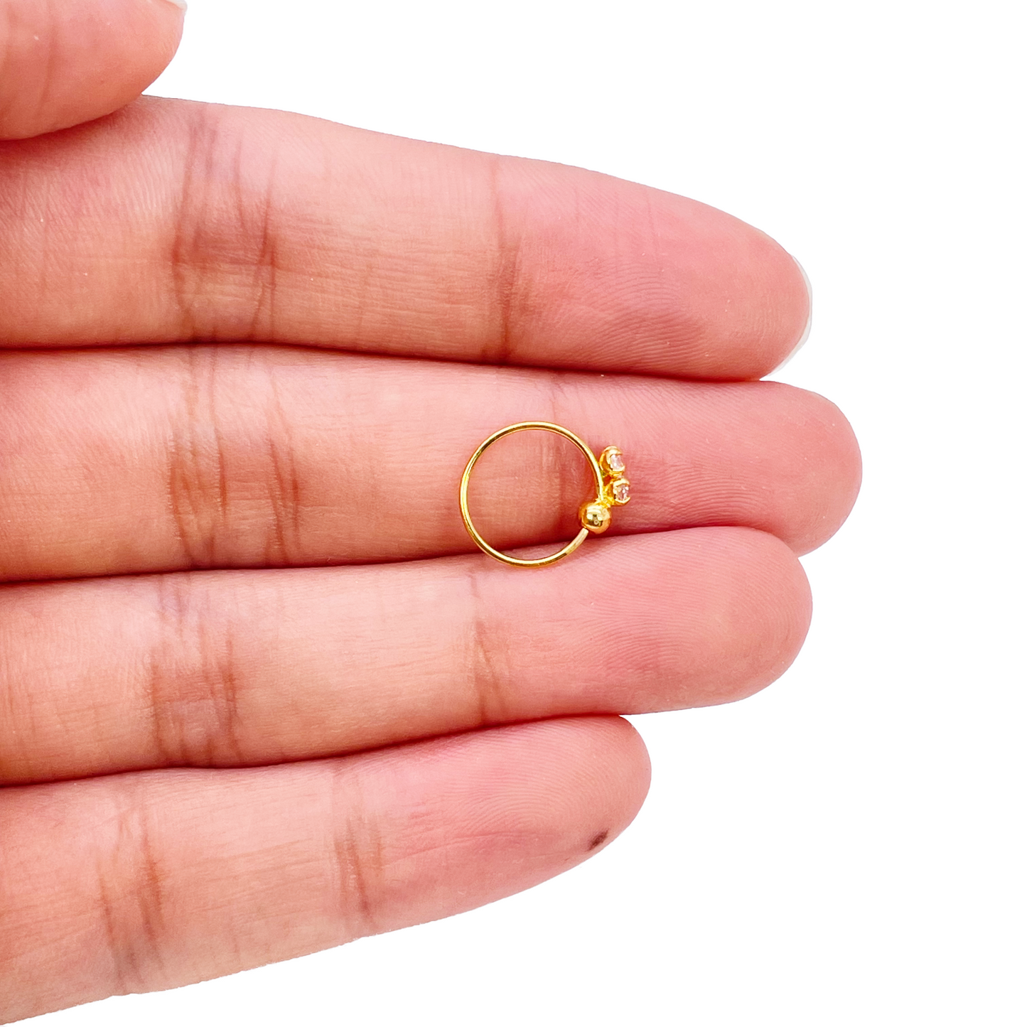 22kt geelgouden mooie kleine hoepel huggie neus hoepel huggie ring 9mm
