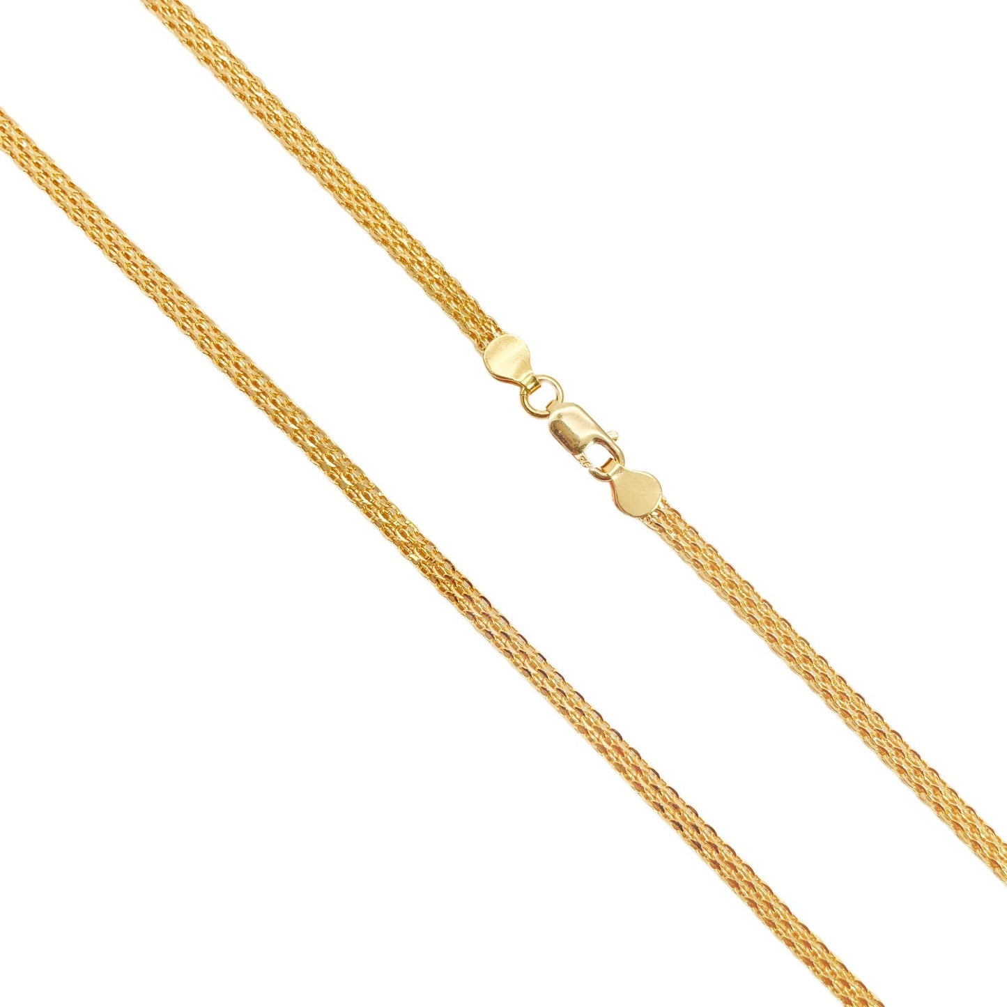 22ct Yellow Gold Flat Chain Necklace 22 inches 2.5 mm Width