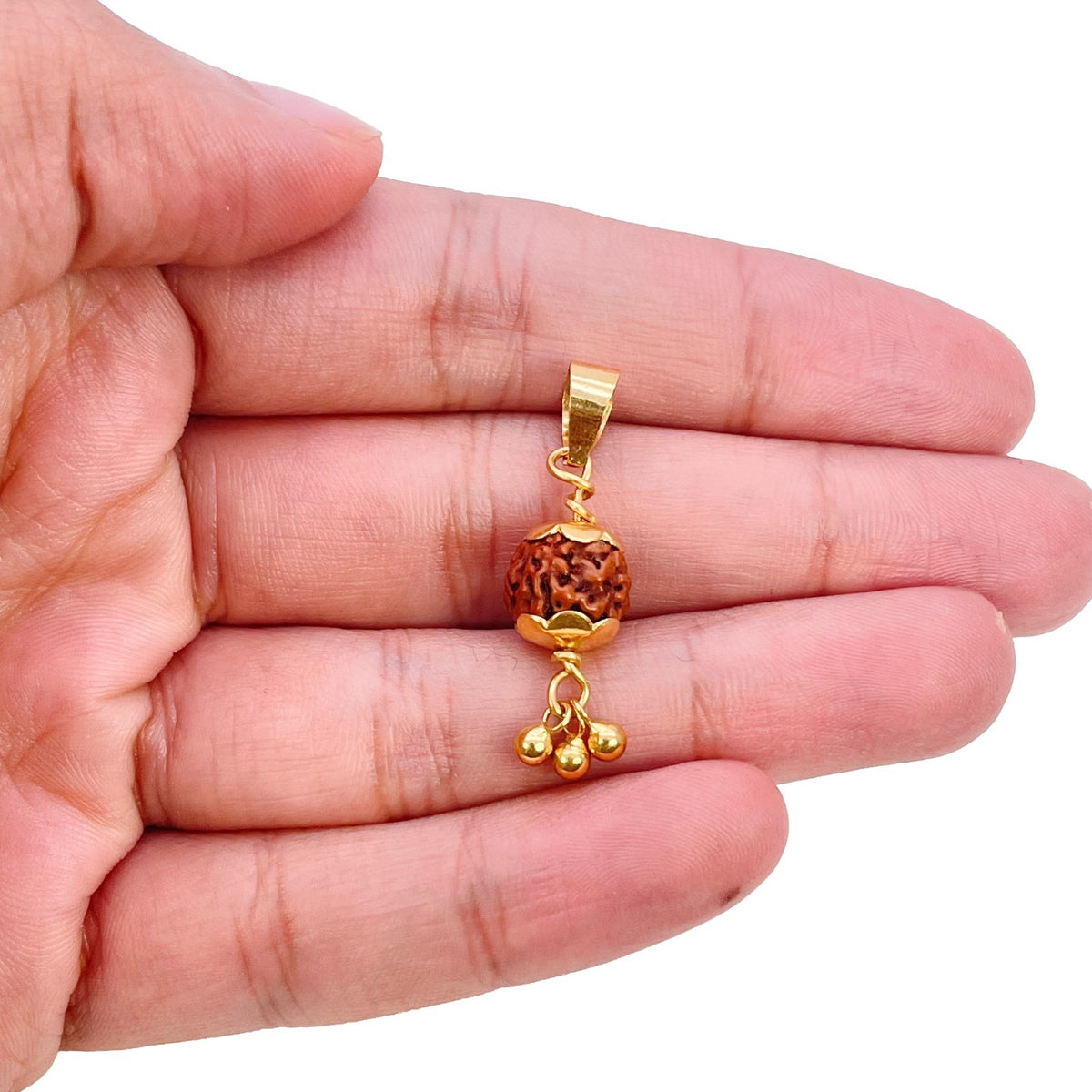 22ct Yellow Gold Handmade Rudraksha Pendant