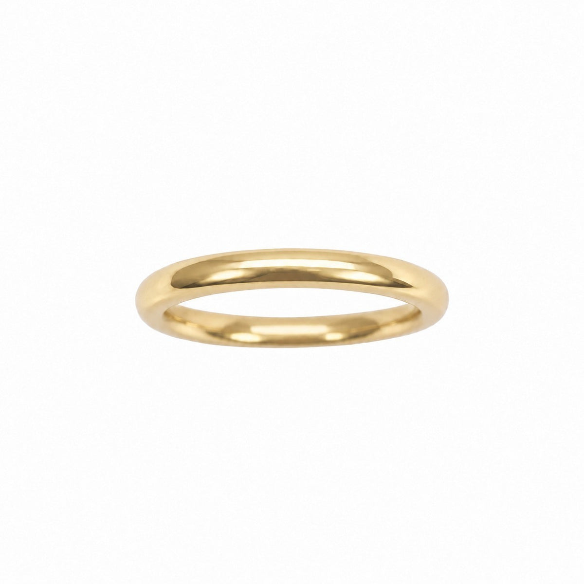 18ct Gold Plain High Polished Wire Band Pinky Ring Little Finger Stackable