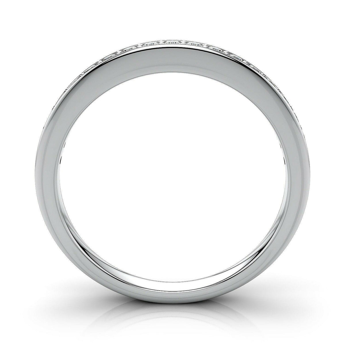 18ct White Gold Natural Diamond Channel Set Half Eternity Band 0.22ct