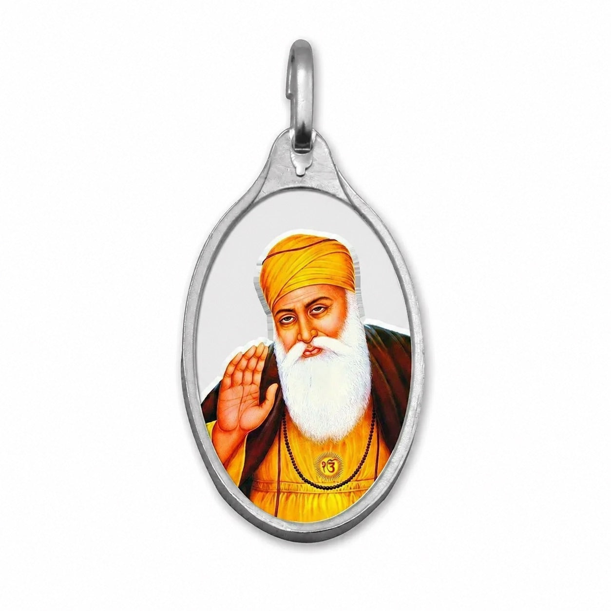 999,9 puur zilver 5 gram gekleurde Guru Nanak Sikh hanger verzegelde verpakking