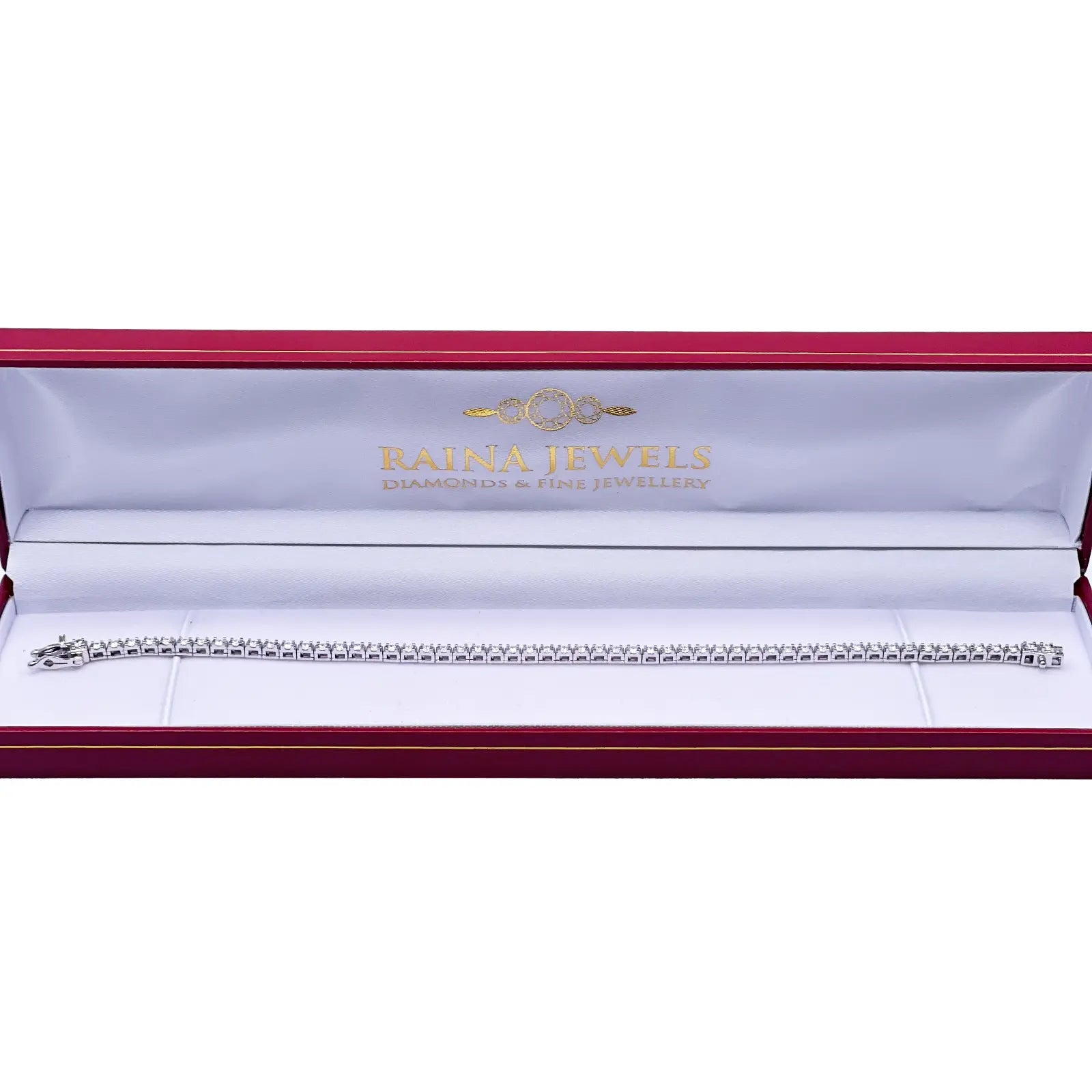 14ct White Gold Natural Diamond Tennis Bracelet 4 claw 2.00ct 7''inches  Diamond Bracelets