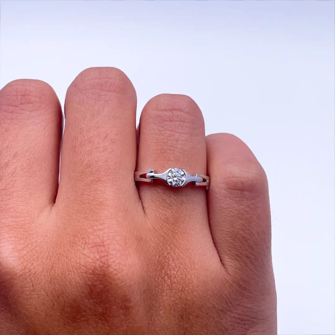 18ct White Gold Diamond Solitaire Ring 0.26ct  Diamond Ring