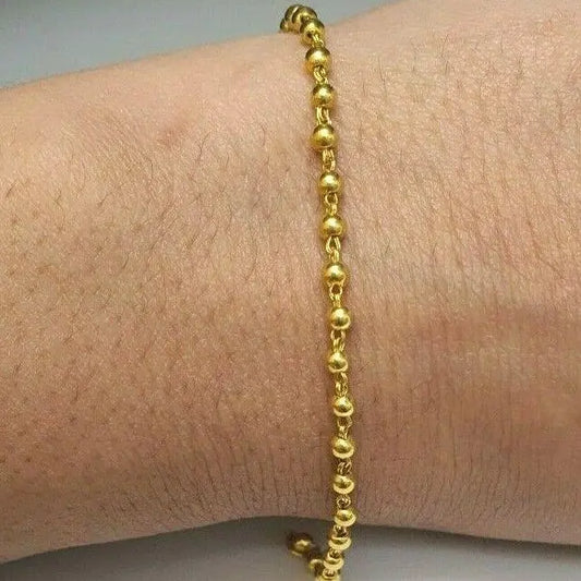 18ct Yellow Gold Baby Bracelet Gold Beads (Maniya / Manka / Nazariya)  Bracelet
