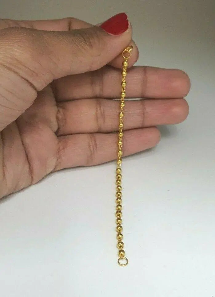 18ct Yellow Gold Baby Bracelet Gold Beads (Maniya / Manka / Nazariya)  Bracelet