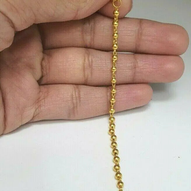 18ct Yellow Gold Baby Bracelet Gold Beads (Maniya / Manka / Nazariya)  Bracelet