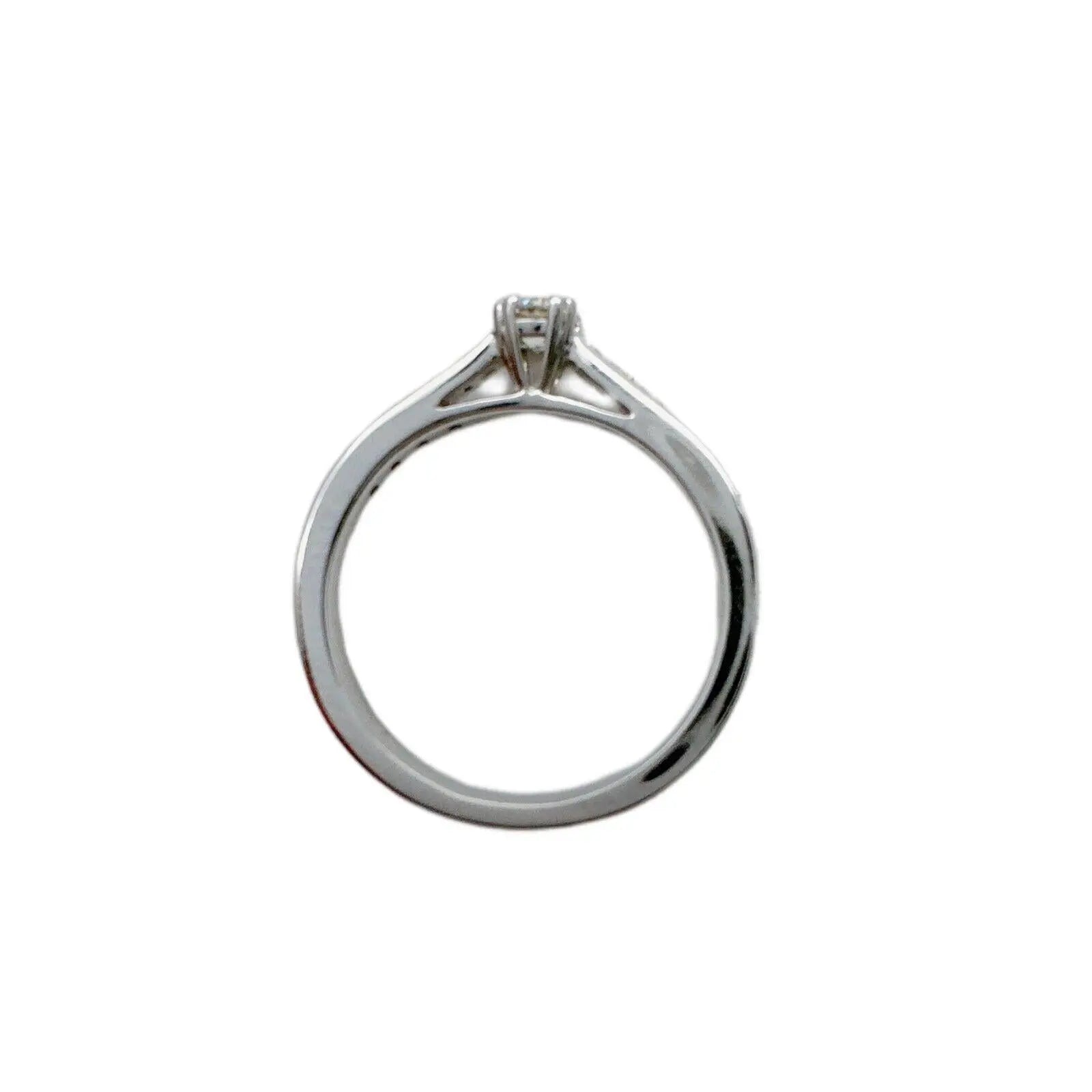 18ct White Gold Brilliant Cut Diamond Engagement Ring Twin Claws 0.29 carats Raina Jewels